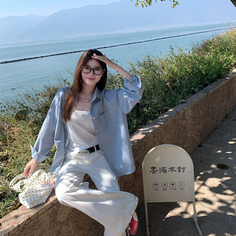 Blue shirt, summer jacket, design long-sleeve, sun protection