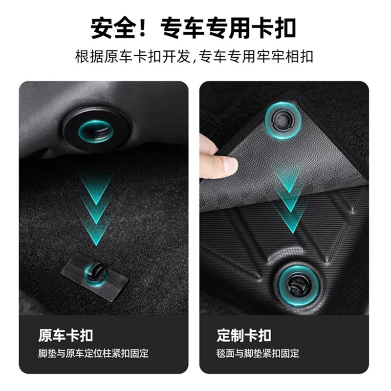 专用于蔚来ES6/ET5/EC6/ET5T/ET7汽车脚垫半包围改装车内TPE地垫|undefined