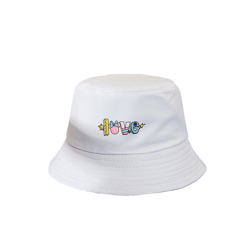 Sombrero pescador con letras LOVE de algodón con protección solar image 7