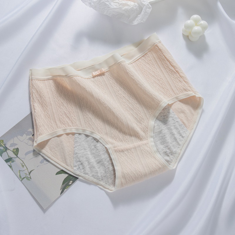 Ropa interior fisiológica ropa interior menstrual de algodón de cintura alta para mujer entrepierna antibacteriana a prueba de fugas verano transpirable Tía grande ropa interior menstrual