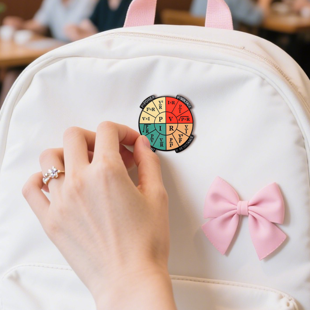 Ohm's Law Badge for Electrical Engineering Students and Physics Students, Ohm's Law Formula Pin