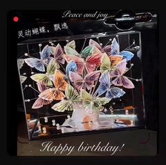 ネット赤手作りdiy蝶金持ち花花束材料包装クリエイティブギフトボックス誕生日プレゼントが彼女に贈る