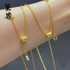 金店同款沙金小蛮腰手链项链女款 小众时尚气质高保色锁骨链批发