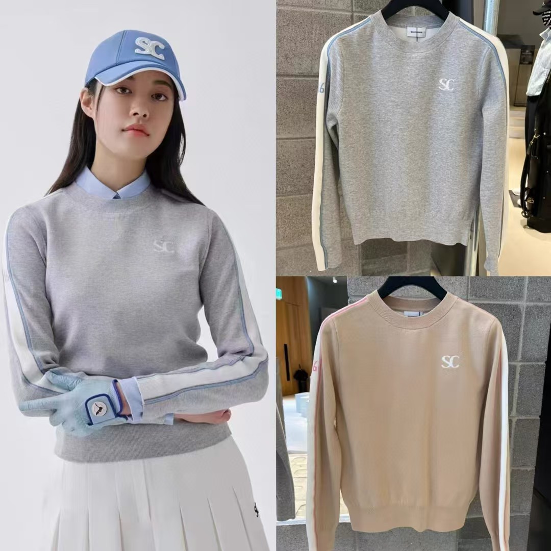 24 New Autumn and Winter Golf Clothing Women's Southcape Women's Round Neck Long-Sleeved Knitwear Casual Tops