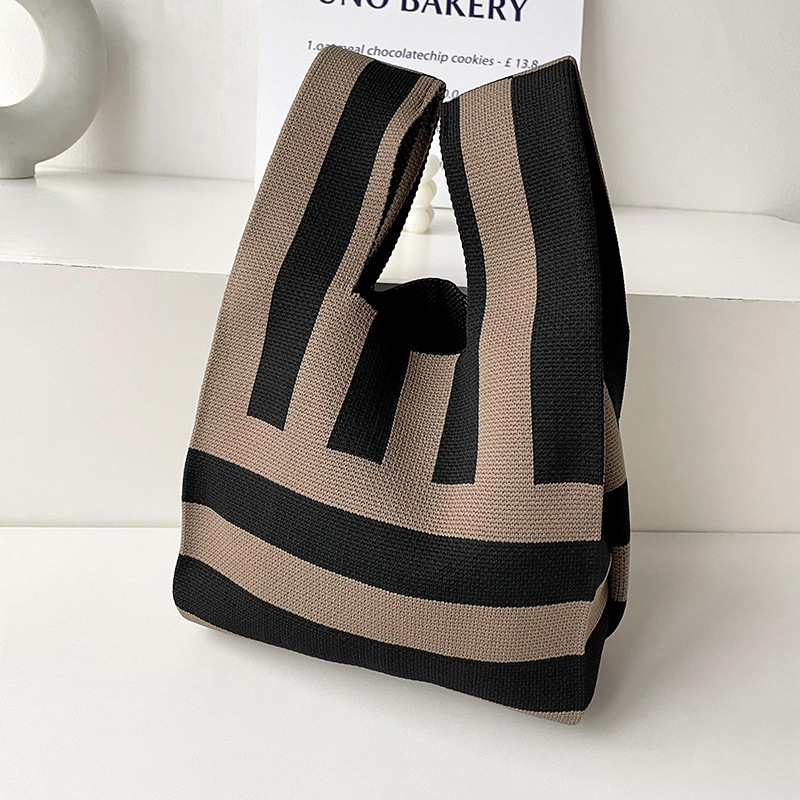 Bolsos, diseño de nicho femenino, bolso de punto personalizado, bolso tejido de un solo hombro de punto de todo fósforo, bolso de mano, bolso de mano