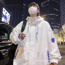 冲锋衣外套男2024新款登山工装户外防风春秋款痞帅潮牌棒球服夹克