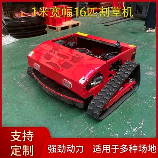 厂家发货16匹小型割草机 履带遥控斜坡除草草坪机 全自动割草机