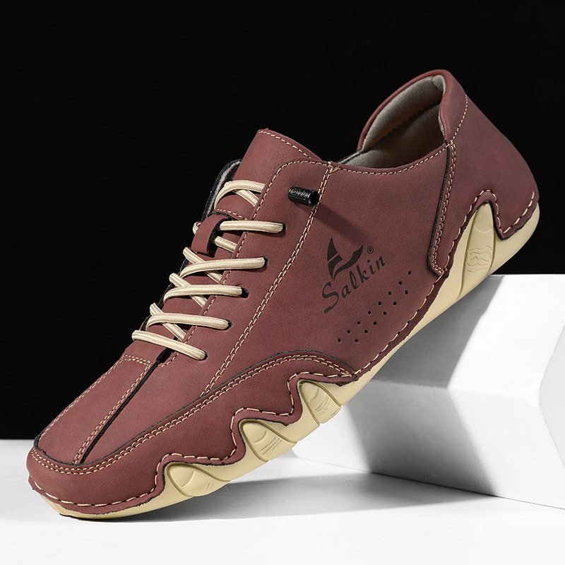 Giày bốt Martin nam da PU cổ cao, đế cao su, mũi tròn, phong cách giản dị — S 7005m màu, S7005 kaki, S7005 màu trắng, S7005 màu vàng nâu chi tiết 17