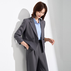 短款西装外套2025秋季新款高级感小个子西服套装休闲气质两件套