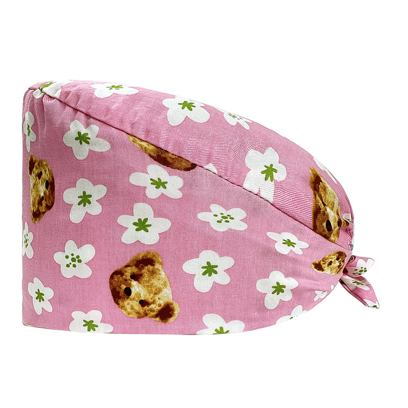 Quirófano sombrero mujer algodón quirúrgico encaje impreso enfermera sombrero nueva hebilla quimioterapia confinamiento masculino oral dental