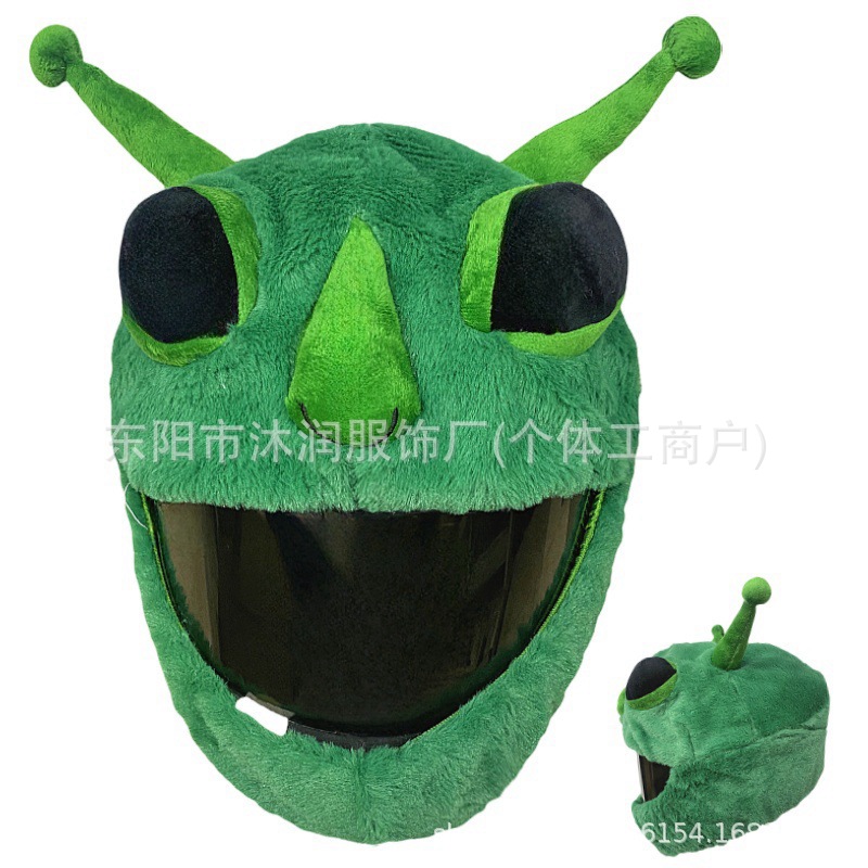 Funda protectora de casco divertida con personalidad de punto transfronterizo, máscara de ciclismo, accesorios de decoración de motocicleta, conejo, tiburón, tres ojos