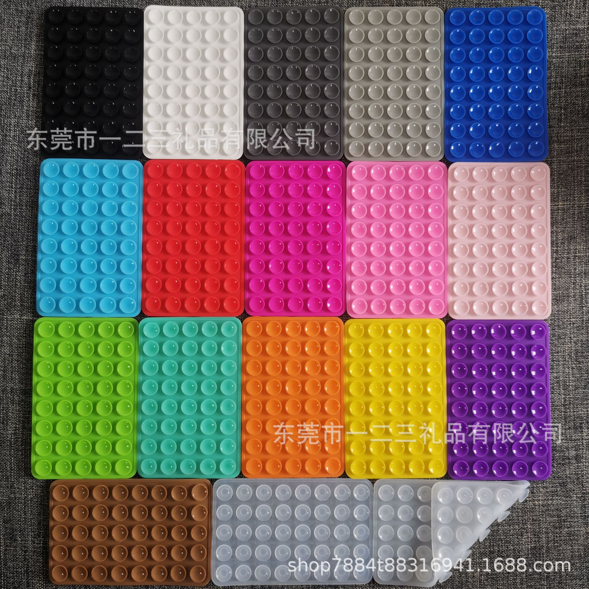 40 80 silicona ventosa de doble cara ventosa simple negro pegado antideslizante caso de teléfono móvil portátil soporte de teléfono móvil extraíble