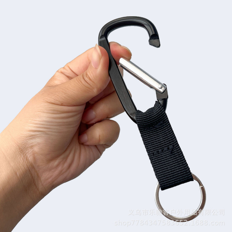 Yitu Factory Spot No. 8 Webbing Carabiner Printable Logo Aluminum Alloy Lock Buckle Mountaineering Quick Hook