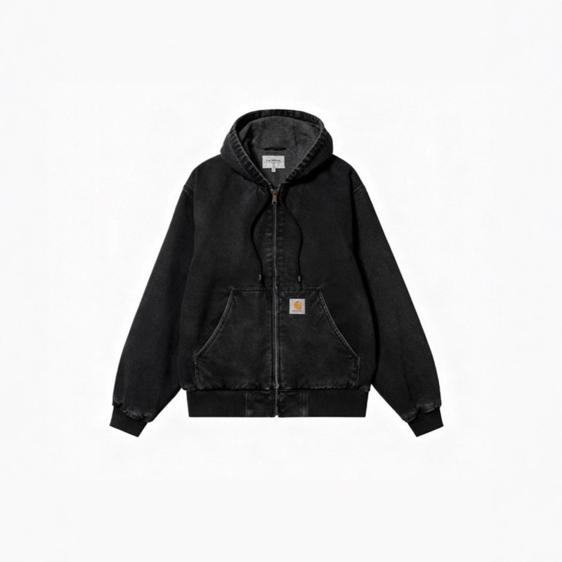 Carhartt Style Zip-Up Hooded Sweatshirt 3D Digital Autumn and Winter Cross-Border Popular Jacket American Retro Trendy Top