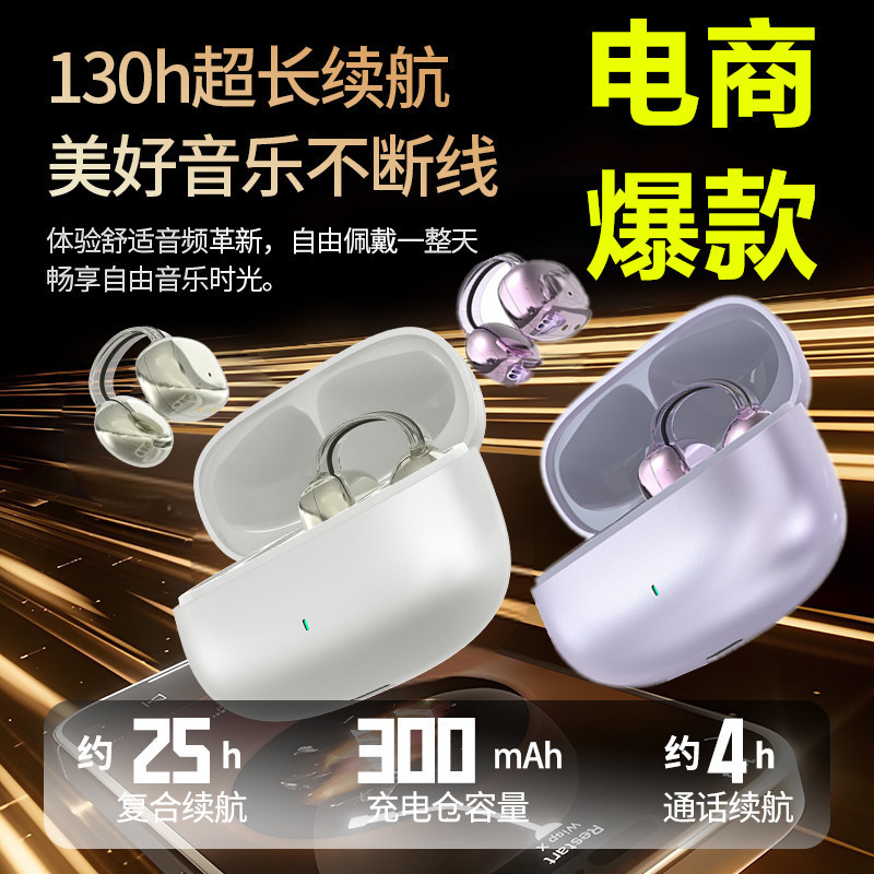 2025国境を越えて爆発した無線耳クリップ式bluetoothイヤホンTWSは耳に入らない運動耳クリップ知能が長い|undefined