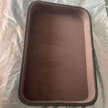 酒店皮具用品套装木纹托盘皮质宾馆洗漱用品盒易耗品盒厂家直销