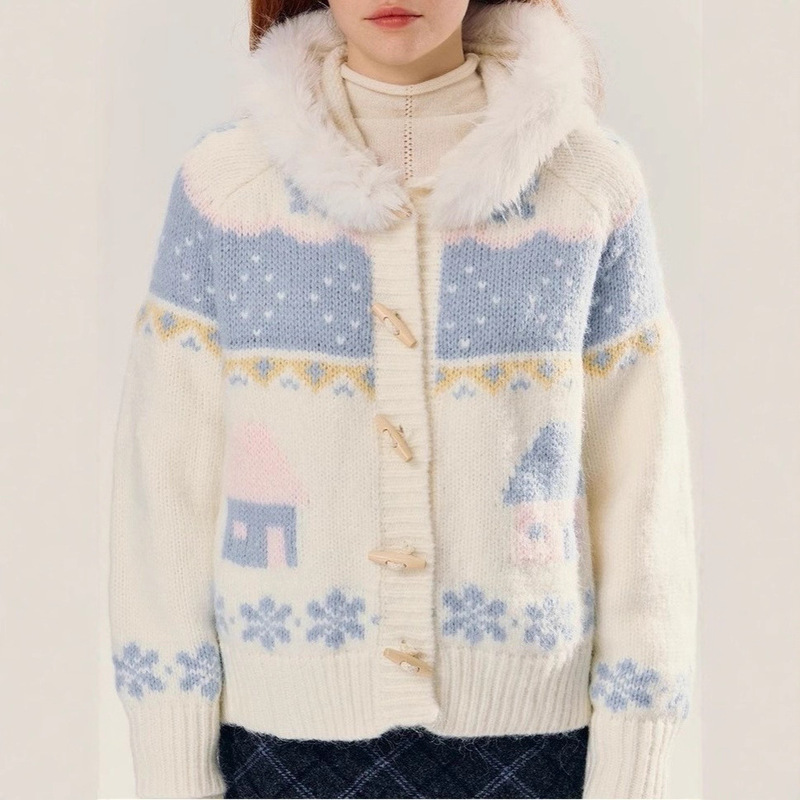 Art Student's Sweet and Gentle Style Outer Knitwear for Women in Autumn and Winter New Loose and Lazy Style Design Knitwear Top Art Student's Sweet and Gentle Style Outer Knitwear for Women in Autumn and Winter New Loose and Lazy Style Design Knitwear Top