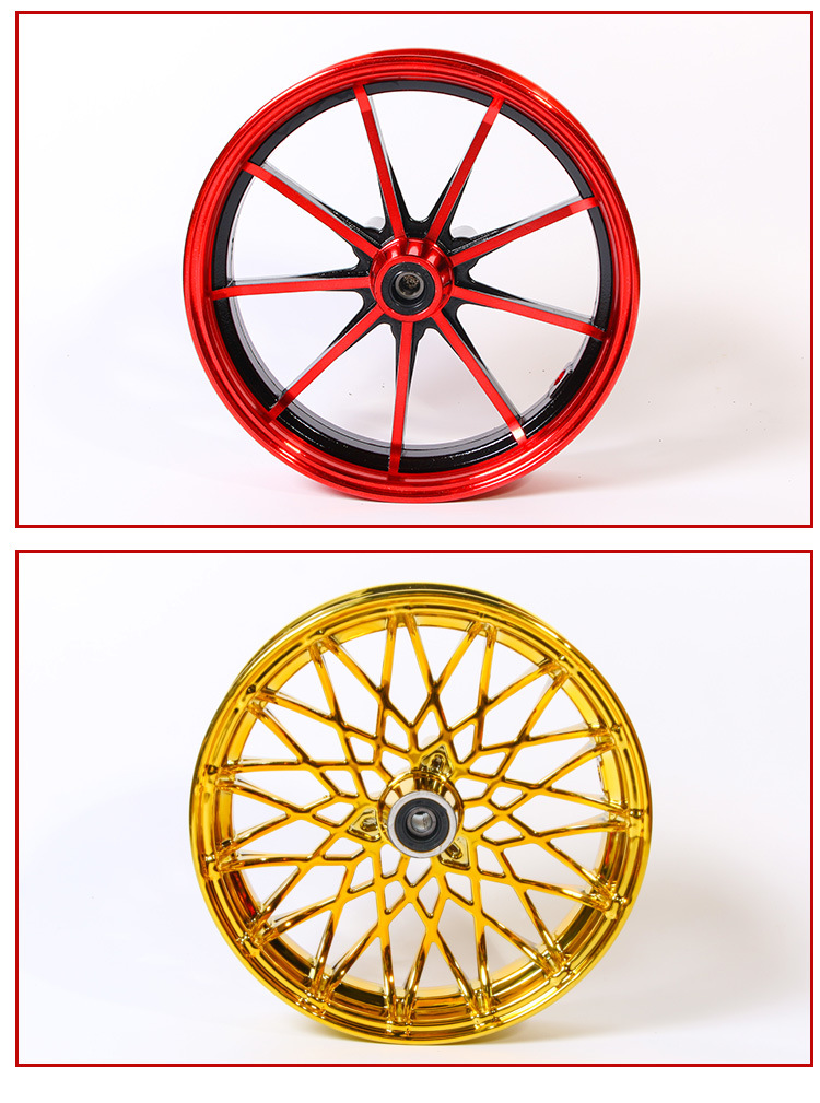 10inch Electric Vehicle Wheel Hub 58-Disc Brake Aluminum Wheel Little Turtle King Rear Wheel Hub Front Wheel Modified Vehicle Manufacturer Wholesale