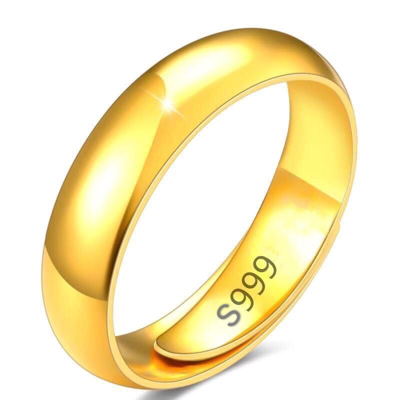 Spelling a lot of ground spread sand gold ring smooth opening accessories gold-plated ring manufacturers wholesale rings for men and women