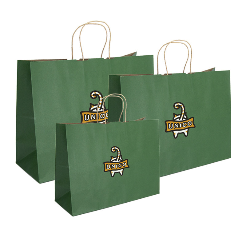 厂家批发牛皮纸袋咖啡奶茶外卖牛皮纸打包袋服装烘焙礼品手提袋