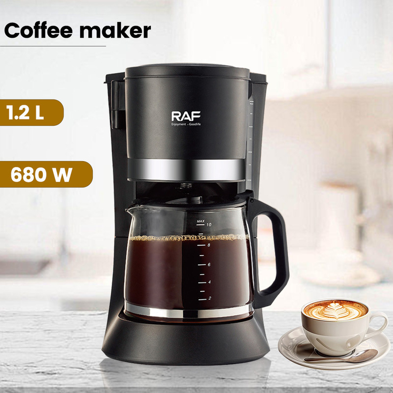Cross-border US regulations 110V drip coffee machine household 1.2L small coffee machine semi-automatic coffee pot