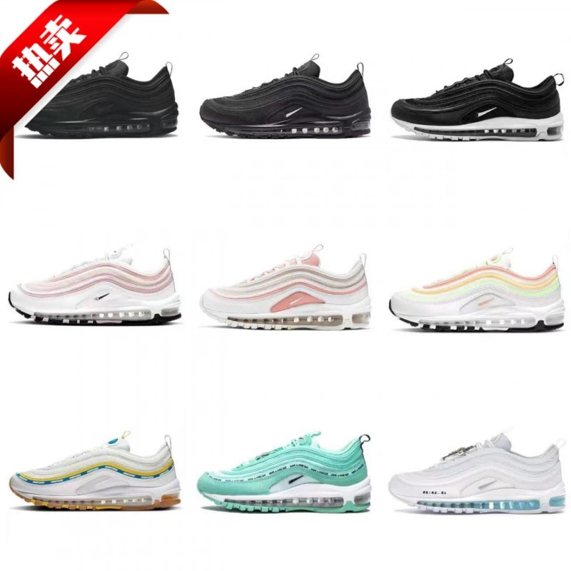 Air Max 97 ретро дышащая ткань кожаная нескользящая износостойкая обувь на воздушной подушке низкие мужские и женские повседневные кроссовки