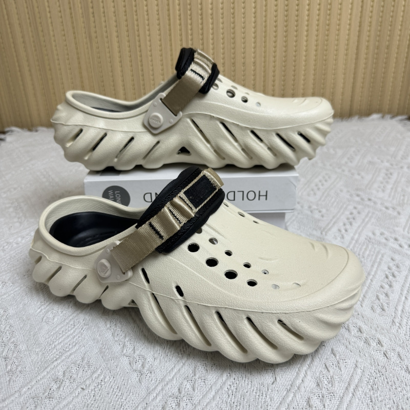 新款cross洞洞鞋男女款波波沙滩波鞋纹休闲鞋透气防水凉鞋可批发