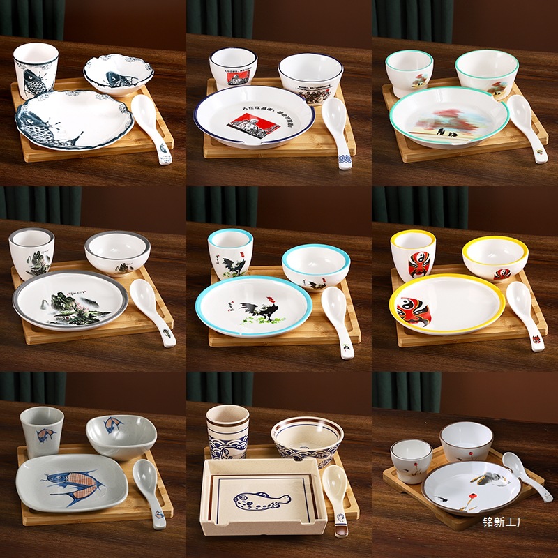 Tableware, set for commercial use for hotel, 4 piece set