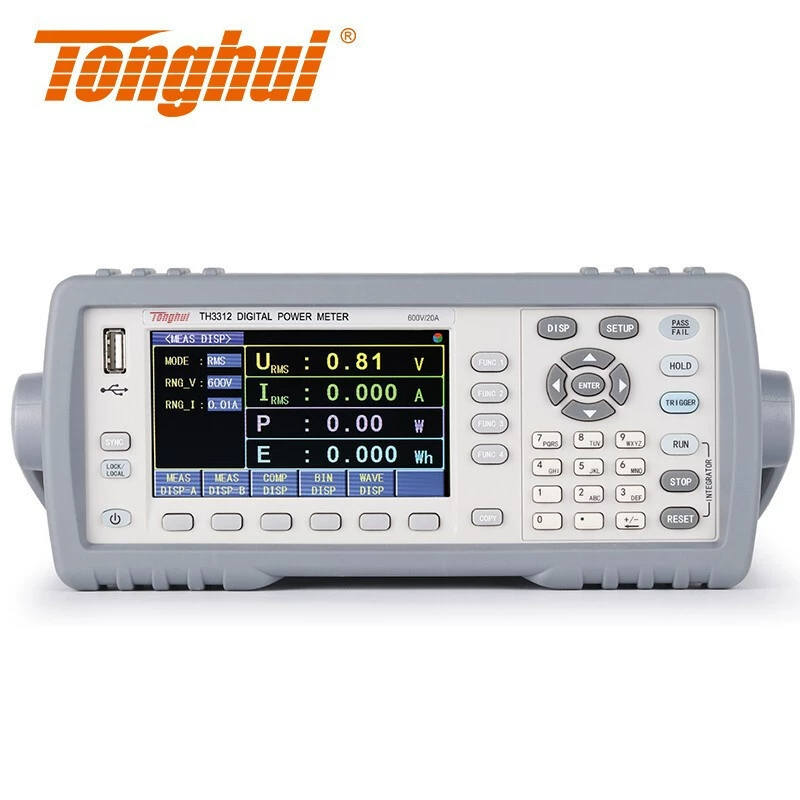 Tonghui TH3312 цифровой измеритель мощности TH3312 однофазный TH3321 Высокоточный тестер электрических параметров TH3331