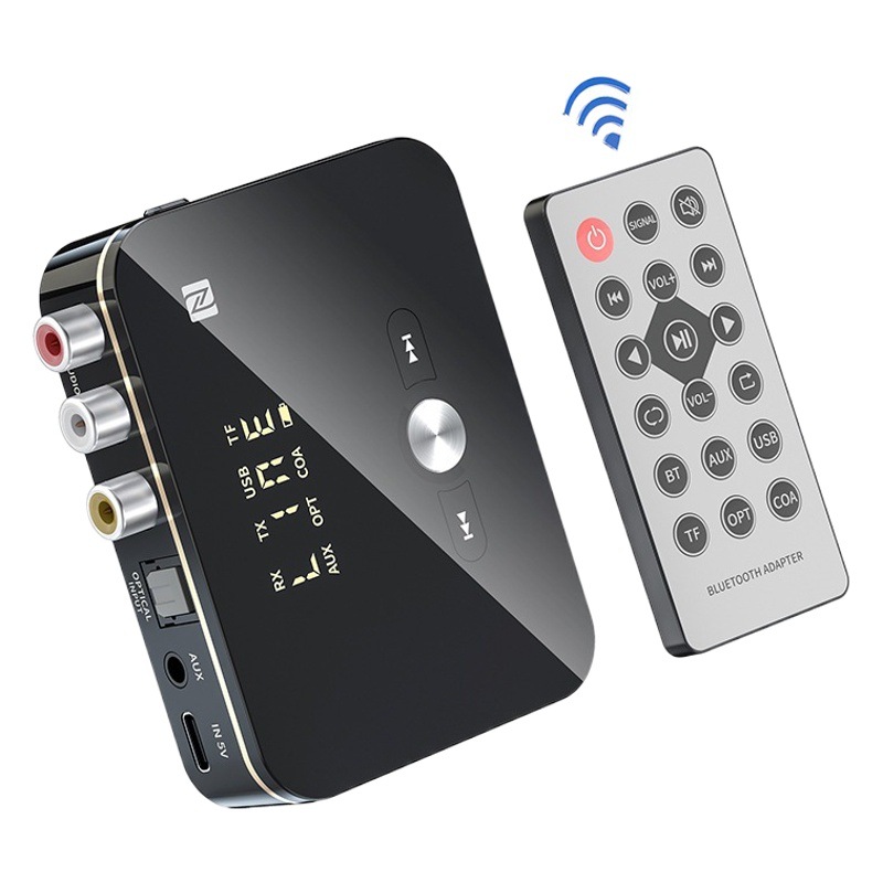 2022 nuevo transmisor receptor Bluetooth NFC 5,0 fibra óptica coaxial 3,5mm Adaptador de audio Bluetooth