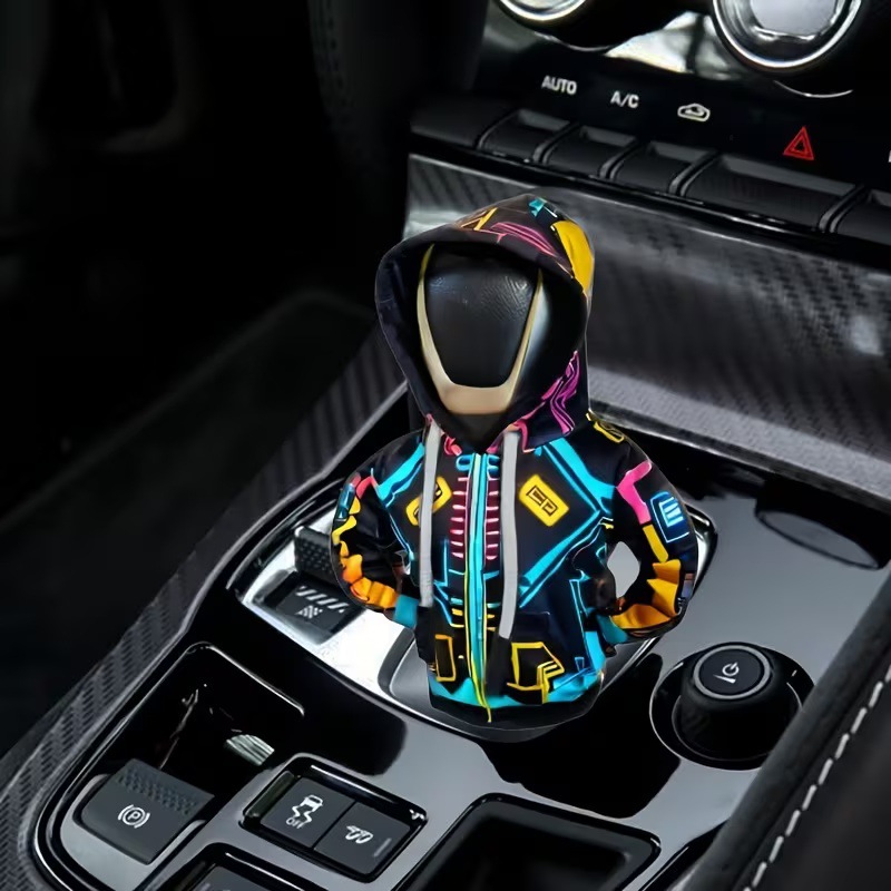 New cross-border creative car gear shift cover decoration, mini hoodie for gear lever, handbrake gear shift cover