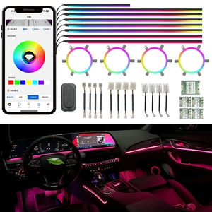 Avtomobil Atmosfer Lampası Qırılmayan Akril LED Dinamik Görünməz Atmosfer Lampası