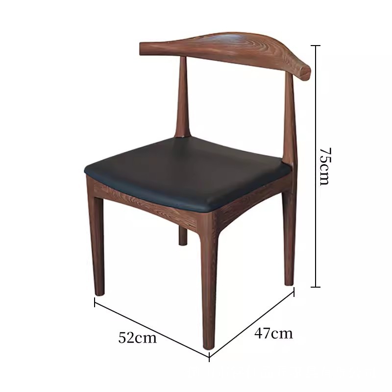 Silla de comedor de madera maciza para restaurante