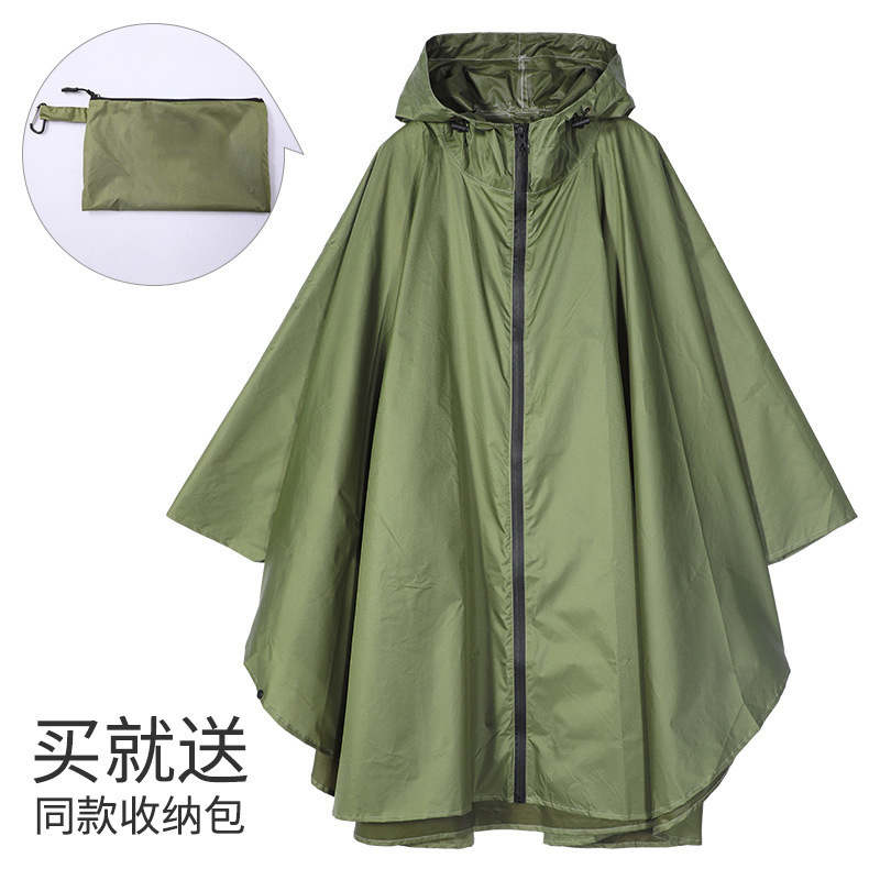 外贸时尚男女斗篷雨衣户外骑车徒步轻便通用雨披防水拉链斗篷雨衣|undefined