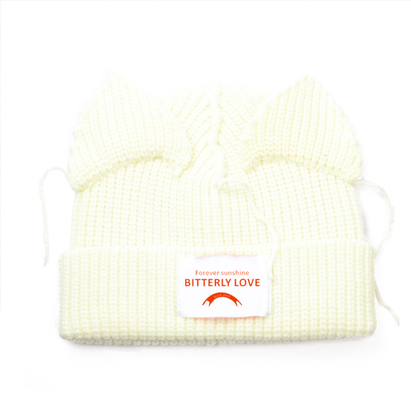 Neues Nischendesign, personalisierte Katzen- und Schweineohren, gestrickte Wollmützen für Paare, süßer und warmer Herbst- und Wintermützentrend für Männer und Frauen_voghion.com