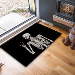 Cross-border Amazon Skull Halloween Mat European and American Horror Gothic Style Anti-slip Foot Mat Festival Decorative Rug