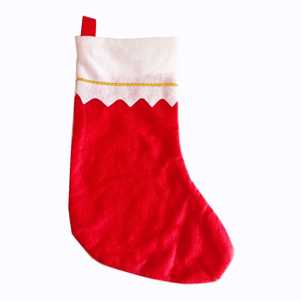 Calcetines navideños boca blanca Phnom Penh boca verde hilo dorado calcetines navideños calcetines de tablero de luz no tejido 2024 decoraciones navideñas