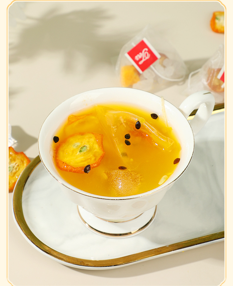 Kumquat Passion Fruit Triangle Tea Bags Cold Brew Fruit Tea 10g x 50 Packs 200g quality and texture