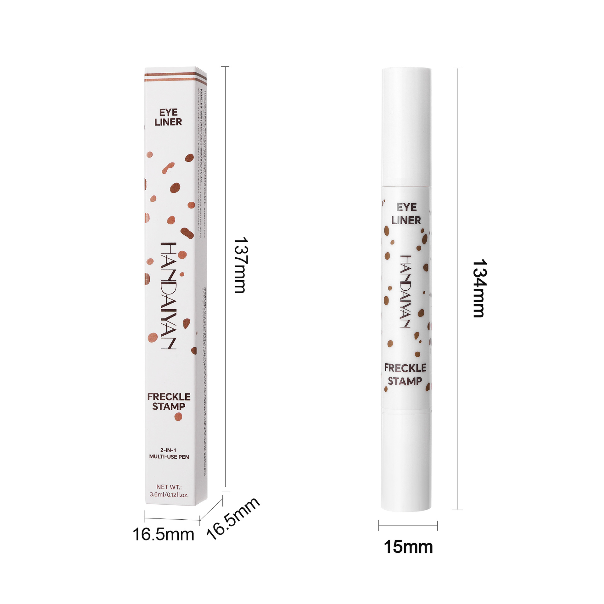 Transfronterizo punto de punto impermeable no es fácil de descolorar HANDAIYAN freckle pen natural de doble cabeza freckle eyeliner