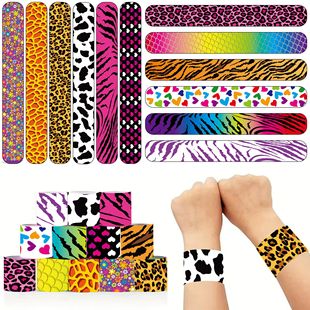 Amazon Cross-Border Non-Infringement Snap Ring Bracelet Pvc Creative Pattern Kidsren's Party Decoration Wristband
