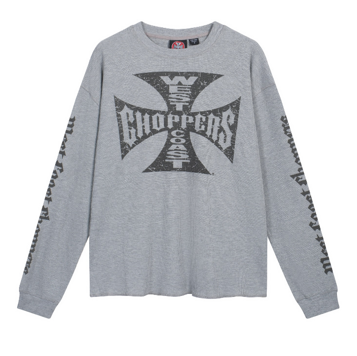 Other West Coast Choppers T-shirt Waffle Cross Print Grey