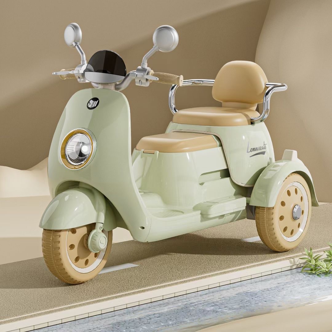 coche eléctrico para niños motocicleta triciclo para niños de sexo masculino carga doble niño coche de juguete de control remoto de doble conducción