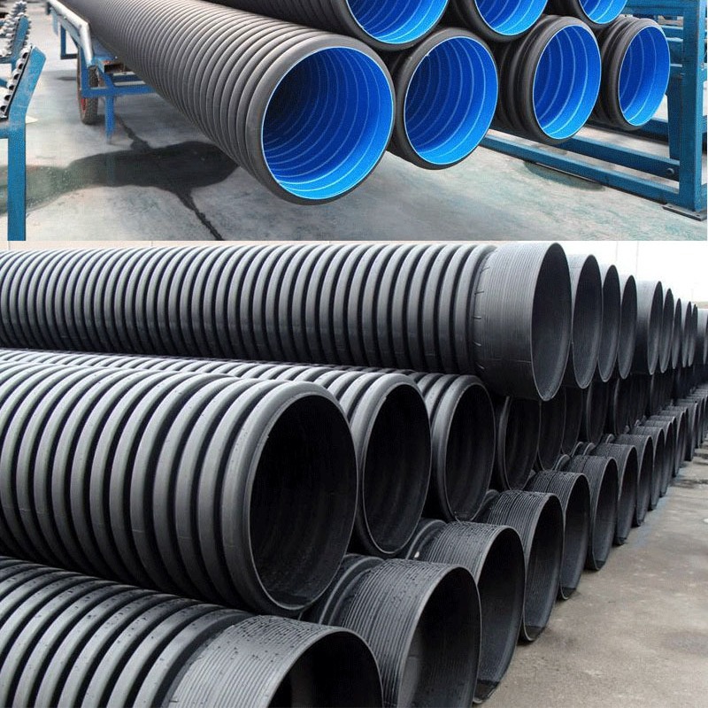 福州HDPE双壁波纹管厂家直销大口径中空壁缠绕管排污管道克拉管
