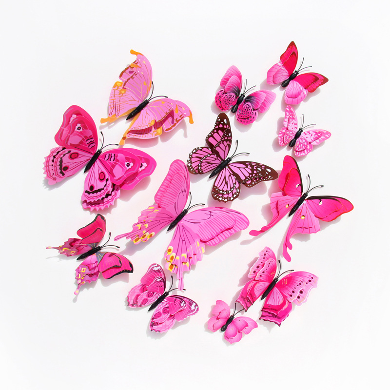 12 autocolante de perete fluture 3d decorative casă_voghion.com