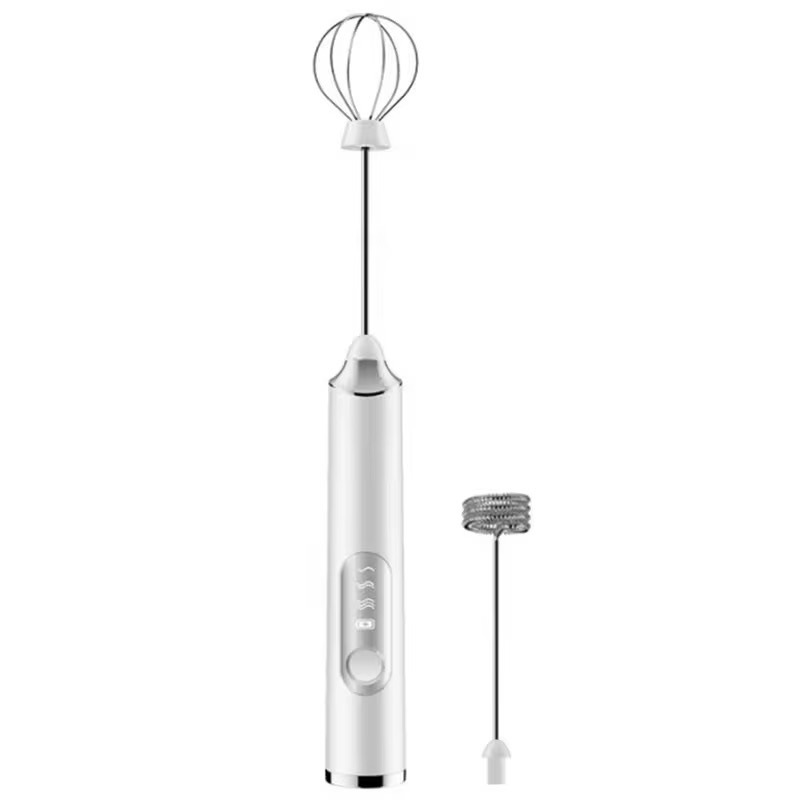 Batidor de Huevos Eléctrico Portátil de ABS con Carga USB, para Café y Leche