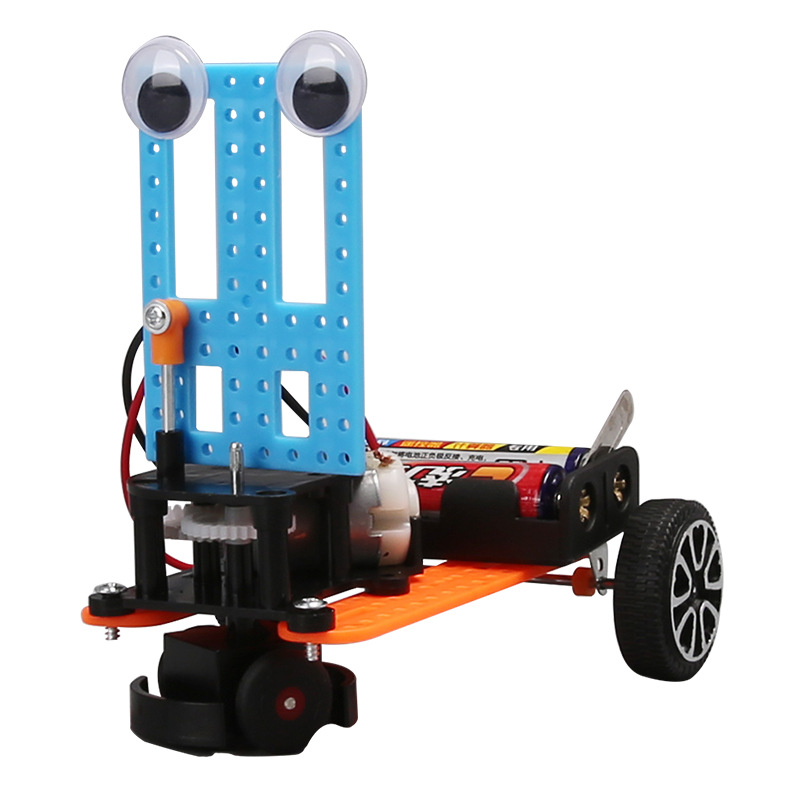 Tecnología de robot de evitación de obstáculos pequeña producción de juguetes de experimentos científicos para niños pequeña invención equipo manual de bricolaje paquete de material