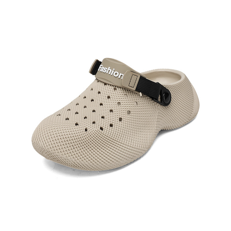 Pareja de zapatos de agujero de altura de base gruesa de verano antideslizante 3D zapatillas frías EVA zapatillas de playa