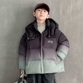 男童冬季羽绒服外套2025新款冬装加厚外套中大童儿童男孩冬款棉袄