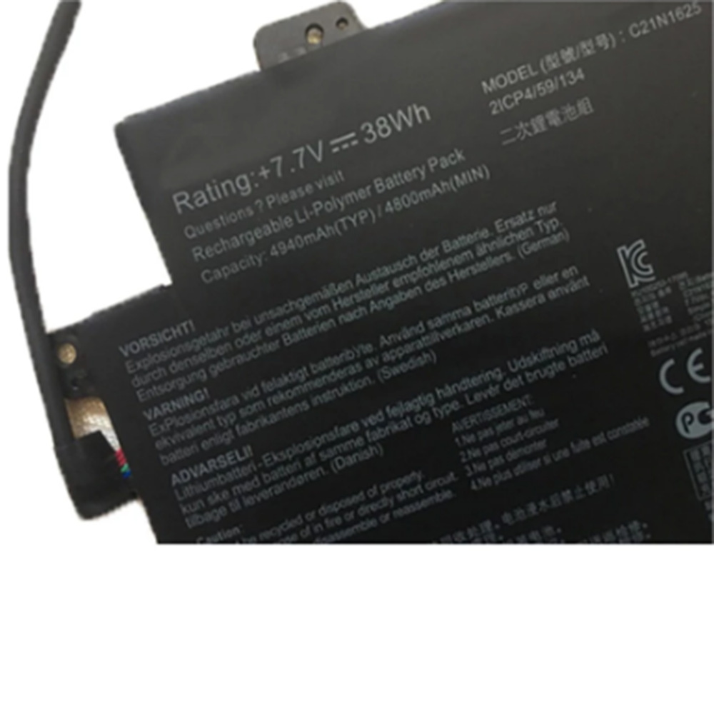 适用于ASUS C21N1625 BP027TS 0B200-02470000 BP051T 笔记本电池