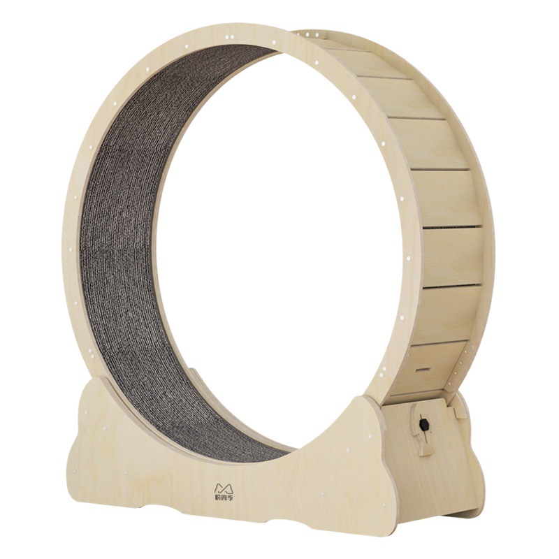 Gato caminadora rodillo fitness ejercicio madera maciza multicapa gran juguete gato escalada rack fresco gato caminando máquina multicolor